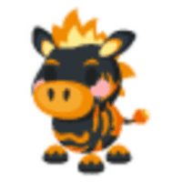 Flaming Zebra Sticker - Rare from Fire Dimension Sticker Pack